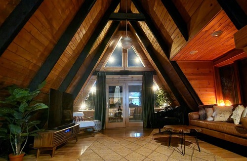 Whispering Pines Cabin | Romantic Cozy A-Frame in Whispering Pines!