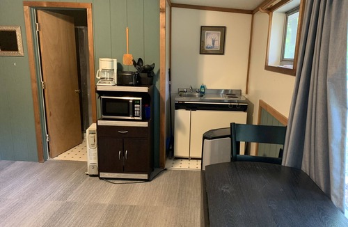 Palmyra Cabin | Rustic cabins in secluded campground with lake access and woods to wander in.