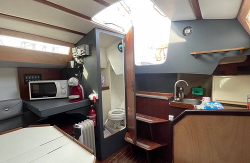 Cherbourg-en-Cotentin Boat Rental | Sailing Boat 'Miraflores' with Sea View, Private Terrace and Wi-Fi
