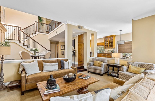 Del Obispo House | Secluded townhome with partial ocean views, patio, gas grill, pool & hot tub
