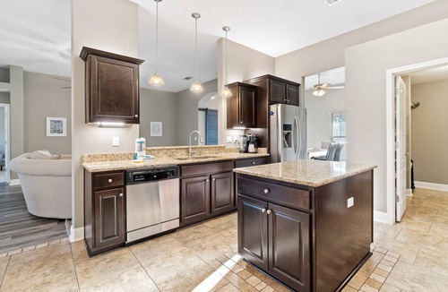 Navarre House | Single-level home with pool, enclosed yard, screened lanai, grill & home office
