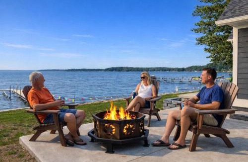 Curtis House | Snowmobile South Manistique Lake Lakeside Luxury