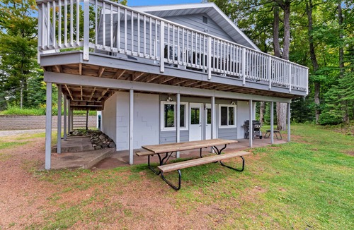 Land O Lakes House | Spacious lakefront home with pier views, canoe, and fire pit - family-friendly