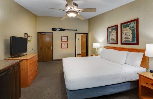 Moline Hotel | Stoney Creek Moline | 1 King Bed | 4.5 mi to Putnam Museum and Science Center
