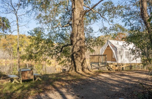 Jackson RV Rental | Tentrr State Park Site - Mississippi LeFleur's Bluff State Park - Mayes Lake C