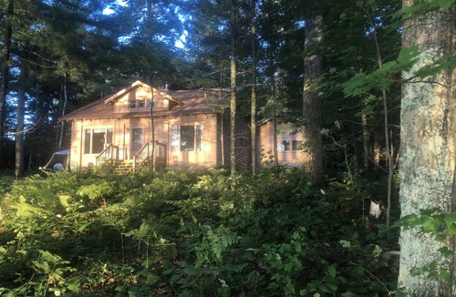 Presque Isle House | The Keith Farm Cabin, right on peaceful BIG Lake -48 acres!