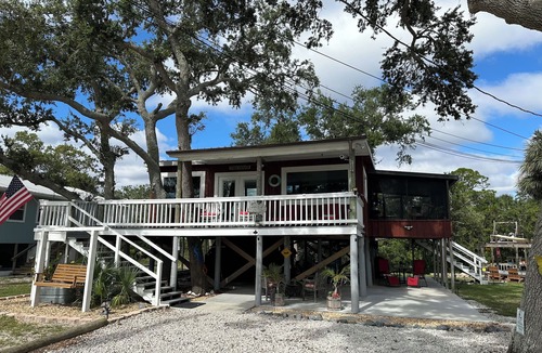 Cedar Key House | The Tree House - amazing unobstructed view of the Gulf of Mexico from your deck!
