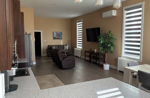 Cornwall Apartment | This newunique place as style with beautiful high ceilings, open space.