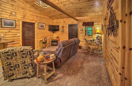 Manistique House | Updated Manistique Log Cabin, Yard & Fire Pit