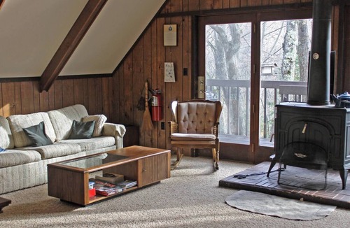 Bessemer Ski Chalet | Vacation Home in Quiet Wooded Setting with Beautiful Scenic Views from Living