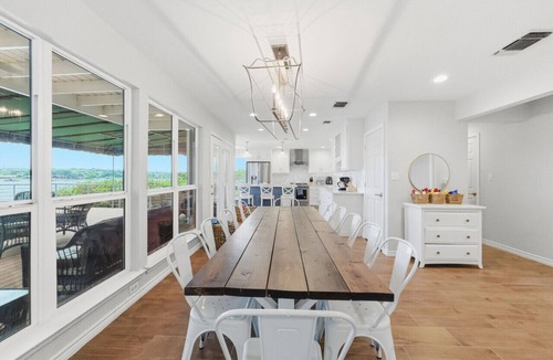 Graford House | Waterfront Retreat w/Dock + Hot Tub | Sleeps 18