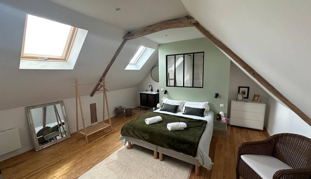 2 to 4 person studio near Valognes, ideal for telecommuting or Normandy weekends