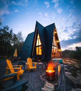 AAT - Timber A-Frame Cabin on French River