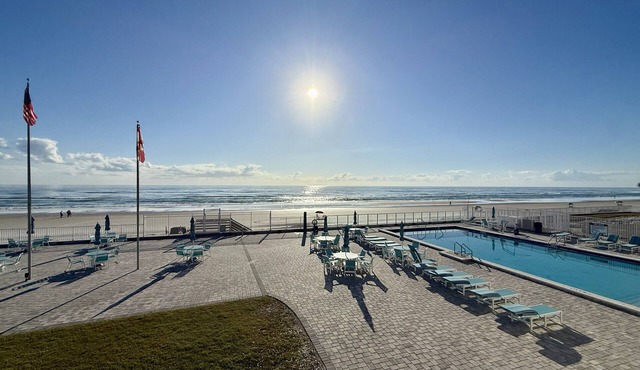 An adorable, direct oceanfront front studio with a large private balcony.