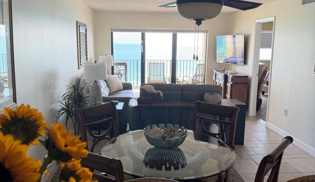 ENJOY SUNRISES, SUNSETS FROM THIS BEAUTIFUL 7TH FLOOR HUTCHINSON ISLAND CONDO!