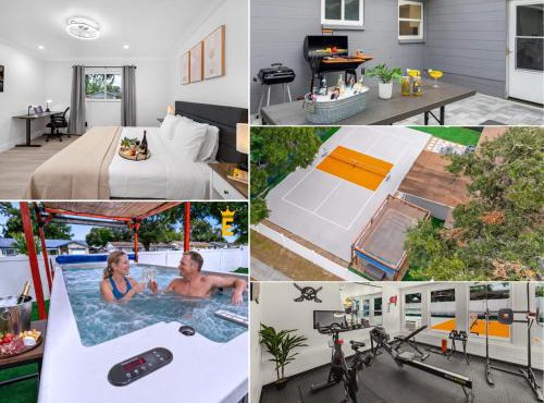 Home with Pickleball Court Private Gym Big Backyard