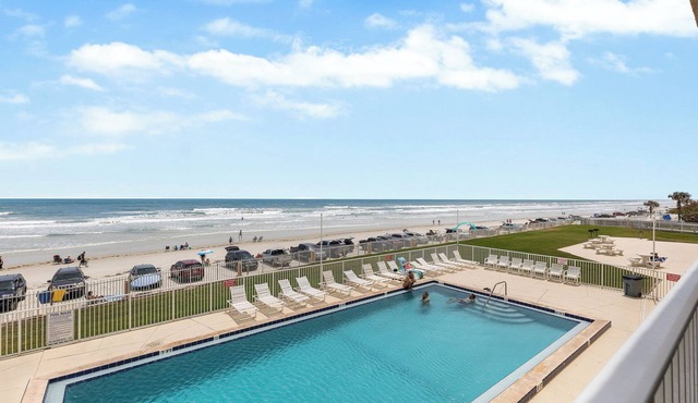 OceanFront Condo - Pool, BBQ, Steps from Flagler Ave