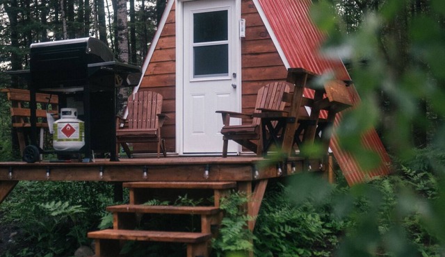Off-Grid Romantic A-Frame Nestled in Nature in Beautiful Blue Sea, QC