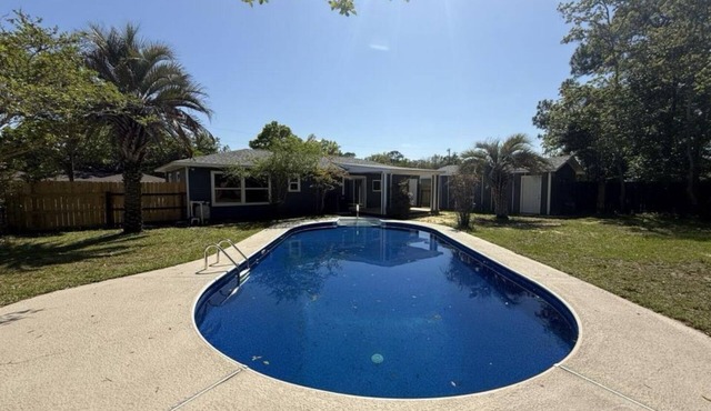 Private bed + bath in this Spacious Outdoor Pool Home