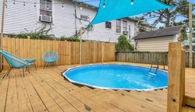 Updated 3BR Mid-City home with private pool. Steps to streetcar, near FQ & parade route.