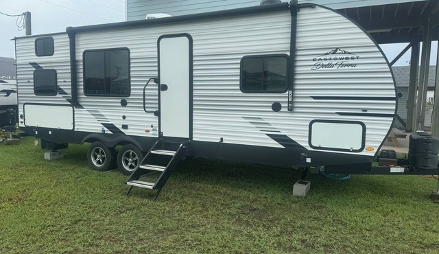 Updated RV with AC in charming Holly Beach, LA steps from the beach