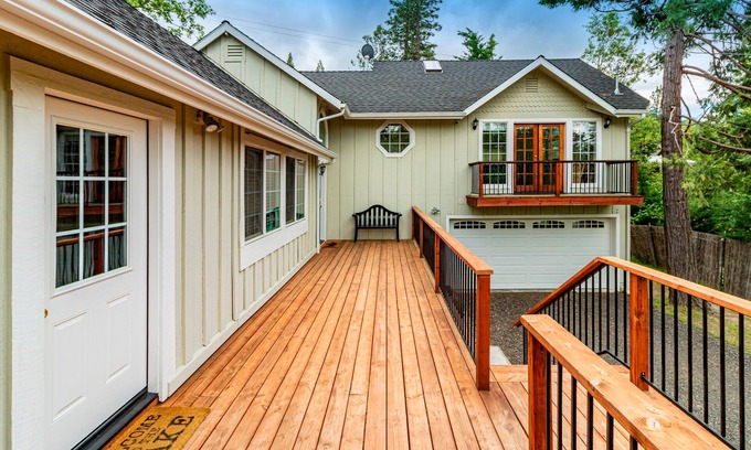 Bass Lake House | Lovely home with boat slip, association beach, large deck, WiFi & laundry